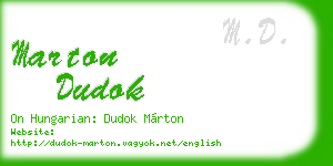 marton dudok business card